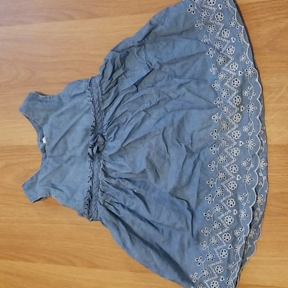 Children's Place blue denim dress and bloomers size 12-18M EUC - Picture 2 of 8